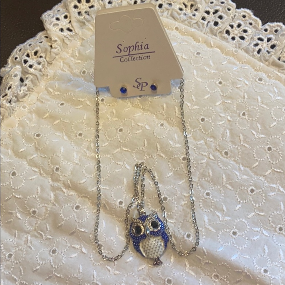 Owl Necklace and earring set